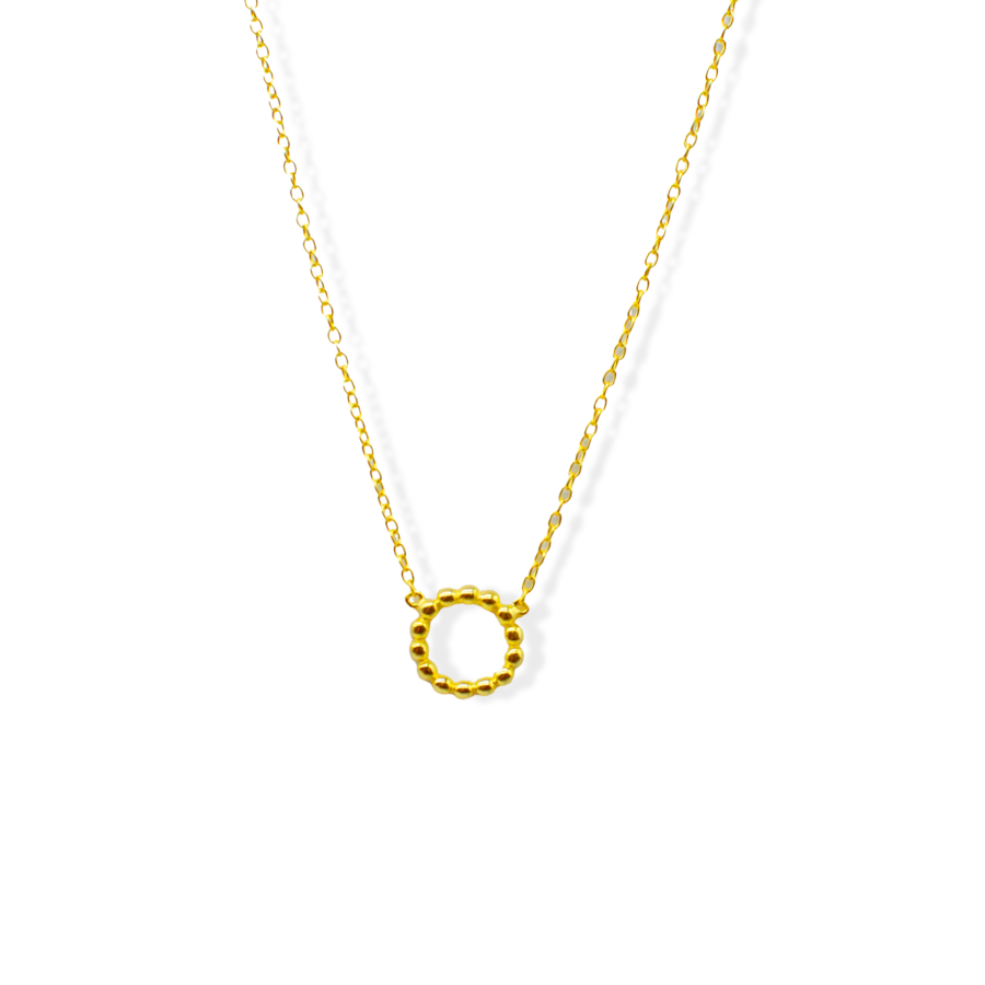 Gold Plated Silver Rund Pendant