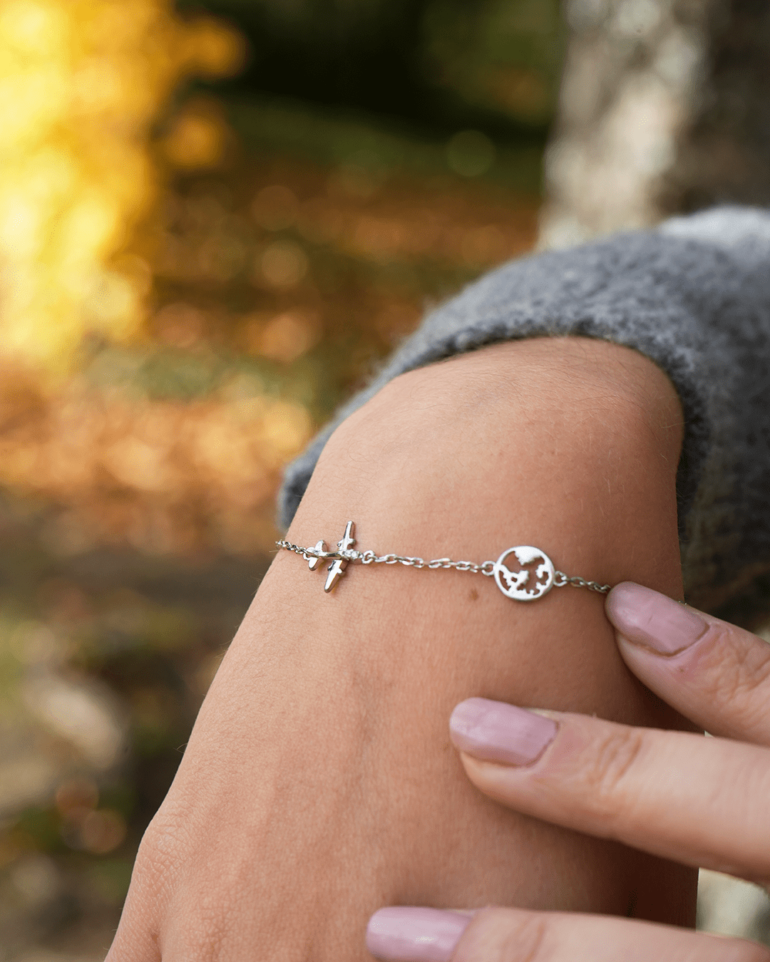 Traveler silver bracelet