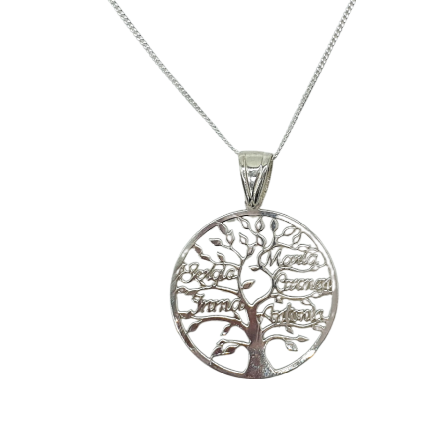 Colgante Árbol de la Vida Personalizable de Plata