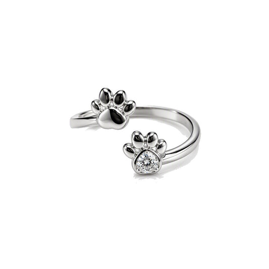 Anillo Brest: anillo de plata de ley con un original diseño abierto y cruzado