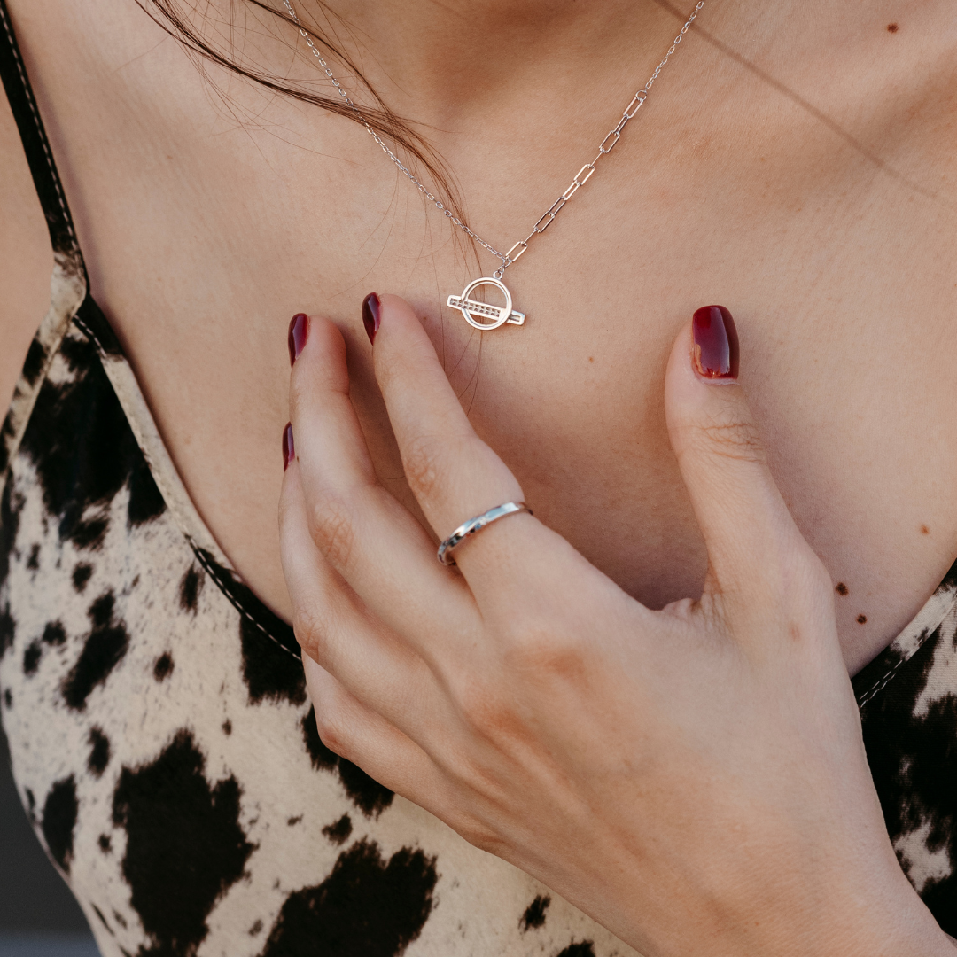 Silver Bar Choker