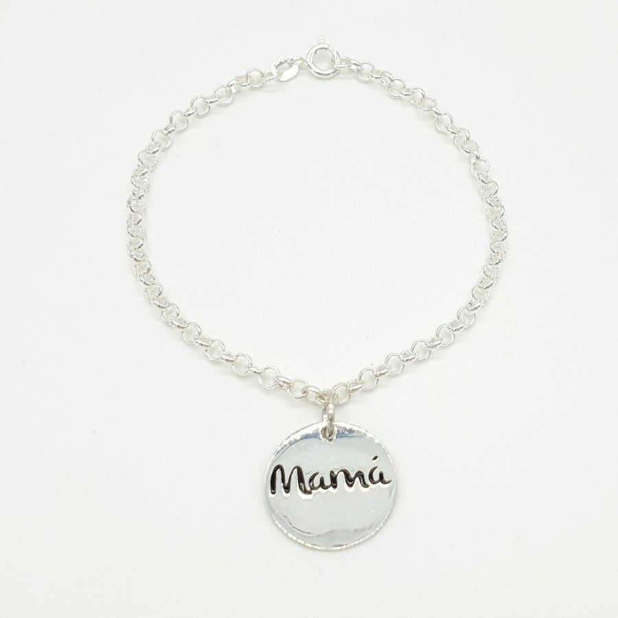 Silver Tôle Mom Pendant or Bracelet