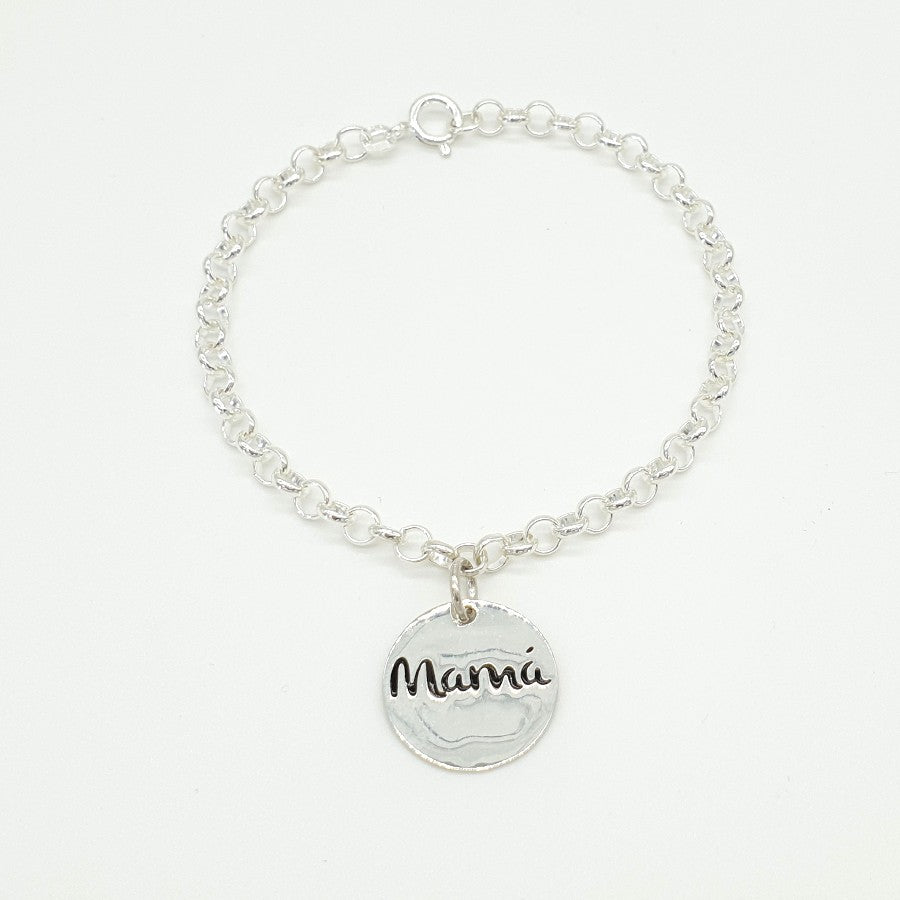 Silver Tôle Mom Pendant or Bracelet