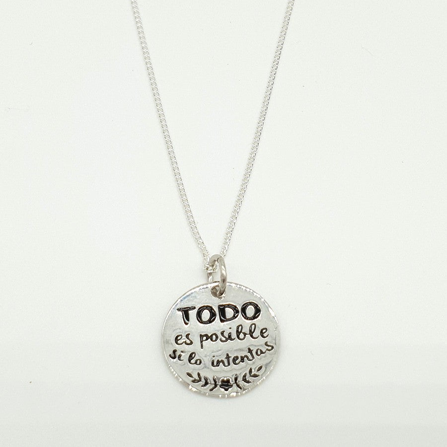 Tôle Everything is Possible Silver Pendant or Bracelet