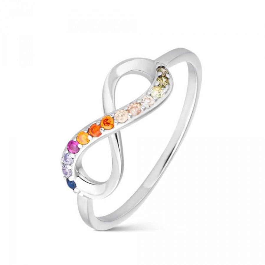 Anillo plata infinito multicolor liposen