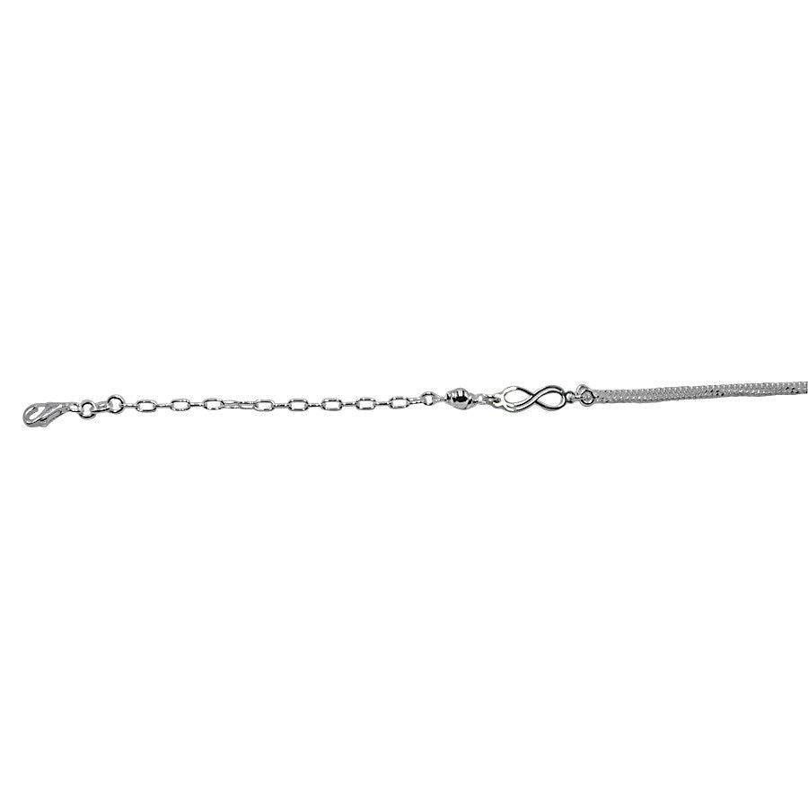 Pulsera plata infinito doble